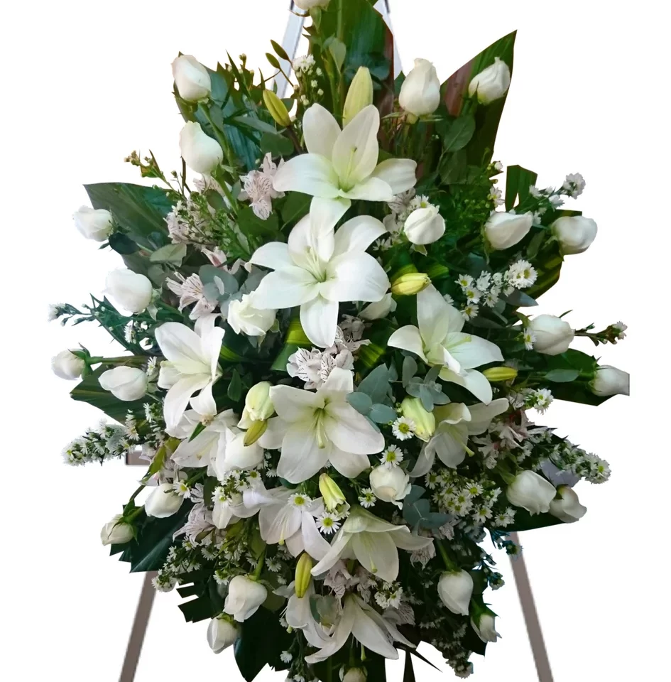 Arreglo fúnebre de rosas