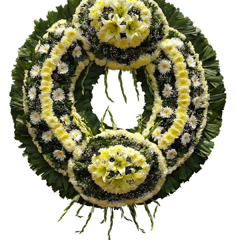 Coronas Funerarias Grande de Crisantemos